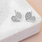 Earring Diamante Half Heart