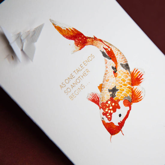 Card Watercolour Koi