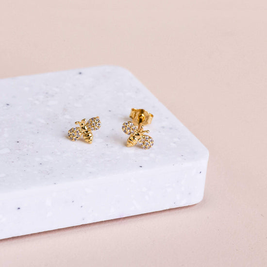 Earring Diamante Bee