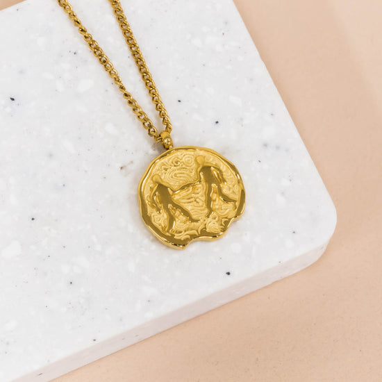 Necklace Medallion Gemini Gold *