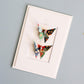 Card Twin Butterfly Blossom Green