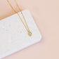 Necklace Diamante Leaf Green