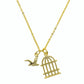 Necklace Bird and Cage